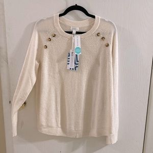 MARKET & SPRUCE Off White Sweater Large